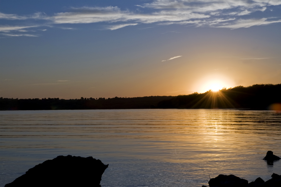Sunset at Clinton Lake