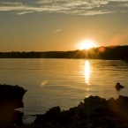 Sunset at Clinton Lake