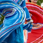 Dancers at Mattie Rhodes' Day of the Dead Festival